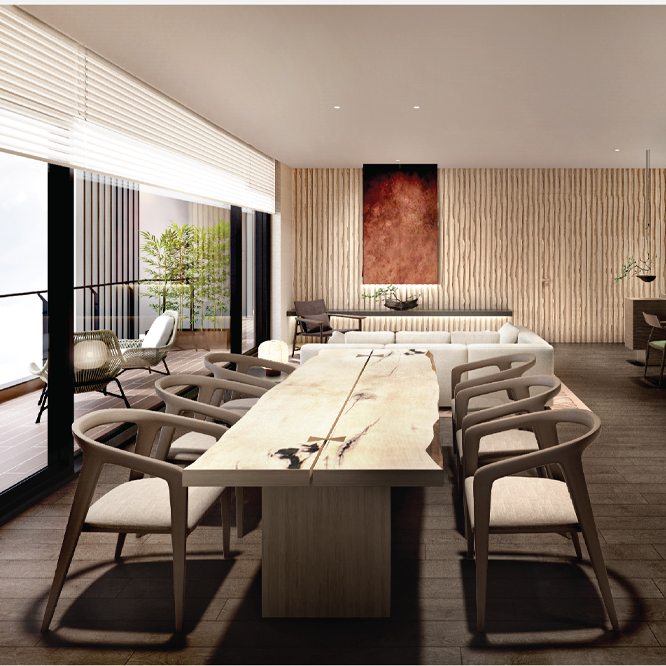 Waterfall Residence - Living and dinning